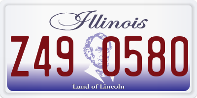 IL license plate Z490580