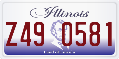 IL license plate Z490581