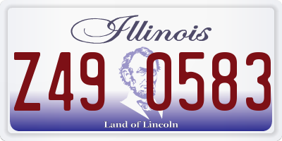 IL license plate Z490583