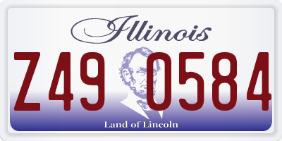IL license plate Z490584