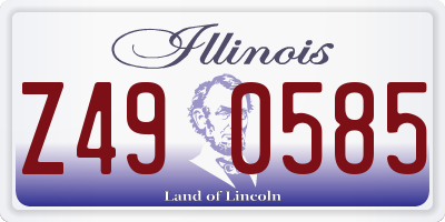 IL license plate Z490585