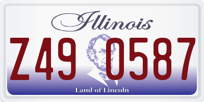 IL license plate Z490587