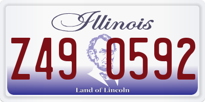 IL license plate Z490592
