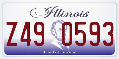 IL license plate Z490593
