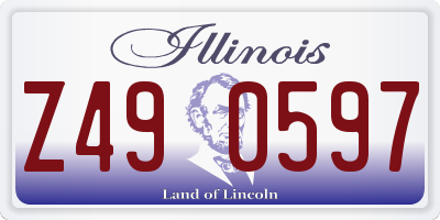 IL license plate Z490597
