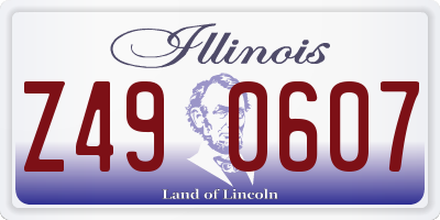 IL license plate Z490607