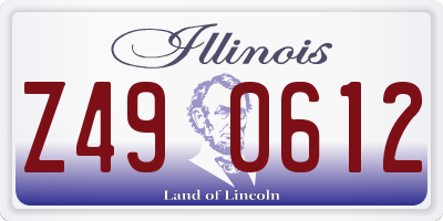 IL license plate Z490612