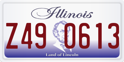 IL license plate Z490613