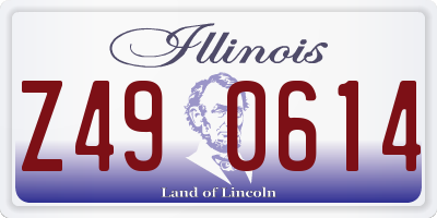 IL license plate Z490614