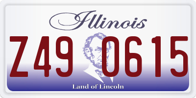 IL license plate Z490615