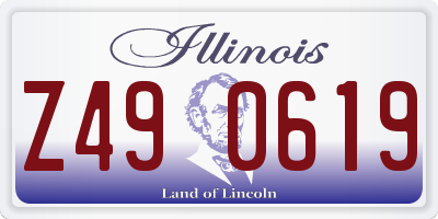 IL license plate Z490619
