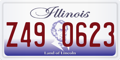 IL license plate Z490623