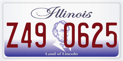 IL license plate Z490625