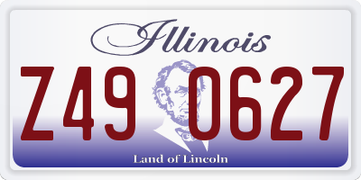 IL license plate Z490627