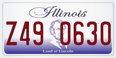 IL license plate Z490630