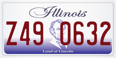 IL license plate Z490632