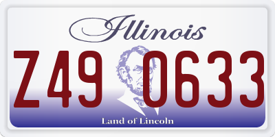 IL license plate Z490633