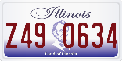 IL license plate Z490634