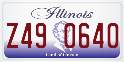 IL license plate Z490640