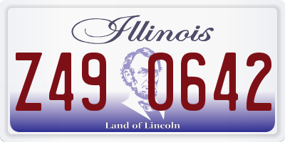 IL license plate Z490642