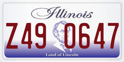 IL license plate Z490647