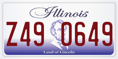 IL license plate Z490649