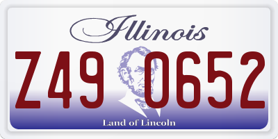 IL license plate Z490652