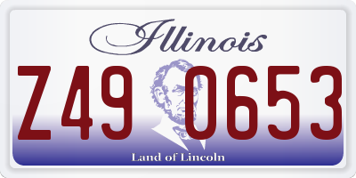 IL license plate Z490653
