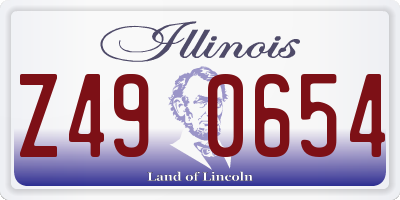 IL license plate Z490654