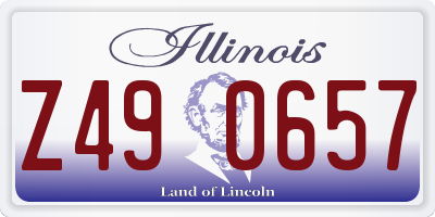 IL license plate Z490657
