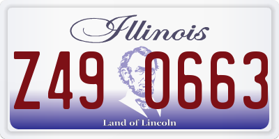 IL license plate Z490663