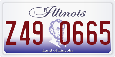 IL license plate Z490665
