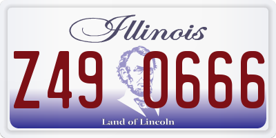 IL license plate Z490666