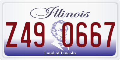 IL license plate Z490667