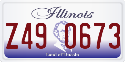 IL license plate Z490673
