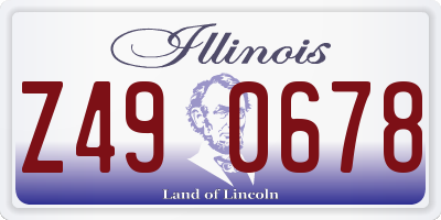 IL license plate Z490678