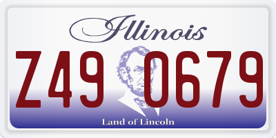 IL license plate Z490679