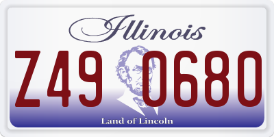IL license plate Z490680