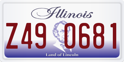 IL license plate Z490681