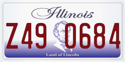 IL license plate Z490684