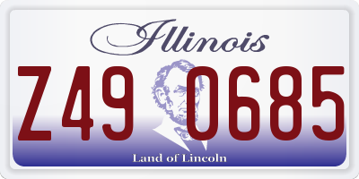 IL license plate Z490685