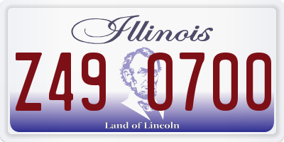 IL license plate Z490700