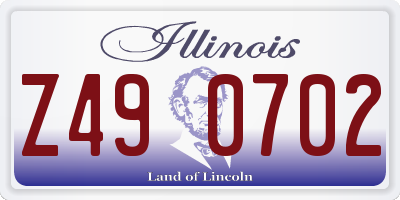 IL license plate Z490702