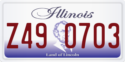 IL license plate Z490703