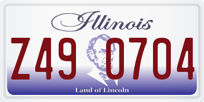 IL license plate Z490704