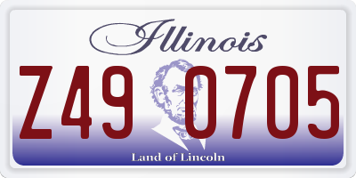IL license plate Z490705