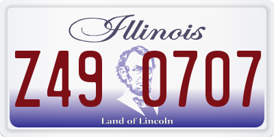 IL license plate Z490707