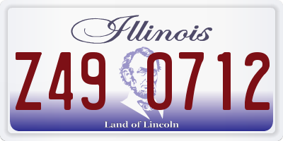 IL license plate Z490712