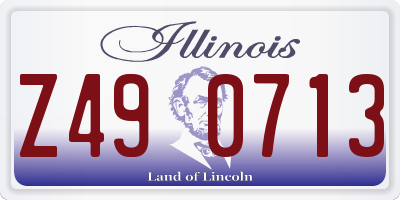 IL license plate Z490713