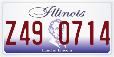 IL license plate Z490714